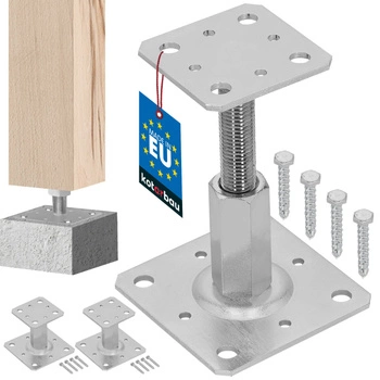 Suport pentru stâlp reglabil pe verticală 110x80 mm set de 2 buc.