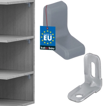 Suport unghiular pentru mobilă cu capac cenușă