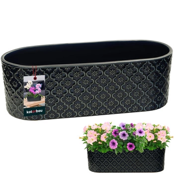 Vase ceramic decorative alungită elegantă cobalt 12x37 cm