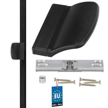 Zăvor de balcon cu mâner negru