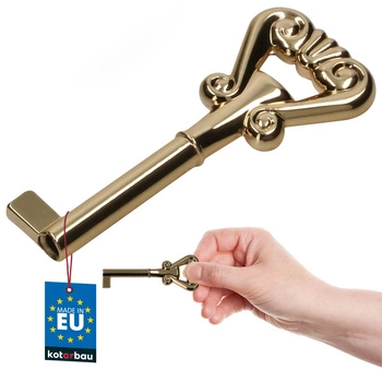 Cheie mobilier bar universală decorativă retro aurie 7 cm