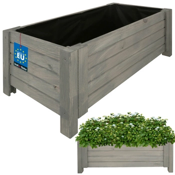 Ghiveci din lemn, cutie de grădină pentru flori și plante 79x39 cm - Culoare antracit