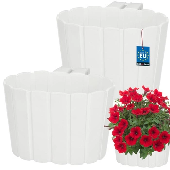 Ghiveci pentru balcon alb na zábradlí 150 MM set de 2 kcu.