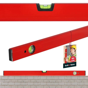 Nivelă din aluminiu pentru construcții roșie 80 cm