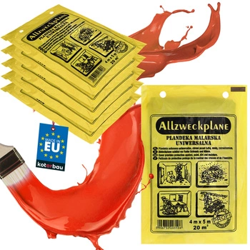 Folie de vopsea protecție groasă rezistentă gri 4x5 m set de 10 buc.