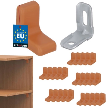 Suport unghiular pentru mobilă cu capac arin set de 25 buc.