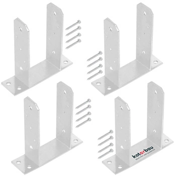 Bază de stâlp tt înșurubat 100 mm set de 4 buc.