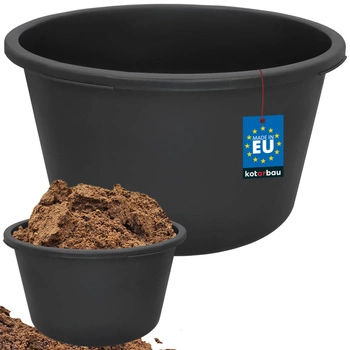 Tavă de construcții 90l container rotund recipient de mortar