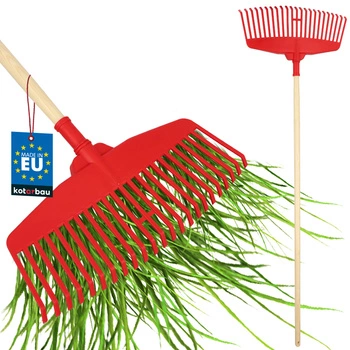 Greblă pentru frunze 48,5 cm cu coadă din lemn lăcuit 1,5 m