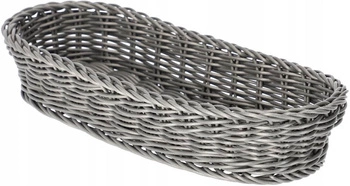 Coș coș țesut tavă tava tacâmuri container gri