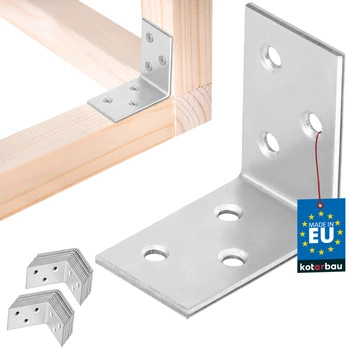 Colțar dulgheresc inoxidabil galvanizat 40x40x25 mm set de 25 buc.