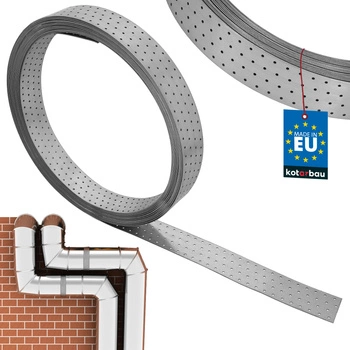 Bandă de montaj din oțel galvanizat perforată 80 x 2 mm 25 m