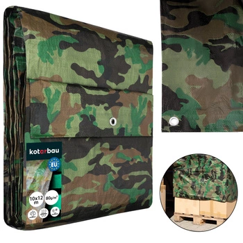 Prelată protectoare rezistentă groasă universală moro 80 g/m2 10x12 m