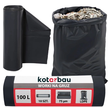 Saci de folie pentru moloz gunoi 100 l