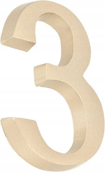 Numărul casei "3" numărul ușii 5 cm satin