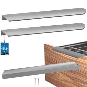 Mâner mobilier aluminiu argintiu 256/276 mm set de 2 buc.