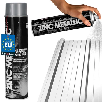 Spray lac zinc metalic anti-coroziv aluminiu argint 600 ml