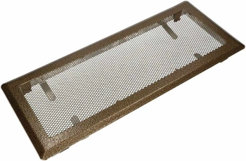 Grilaj de ventilație șemineu metalic 16x45 cm – Culoare aurie