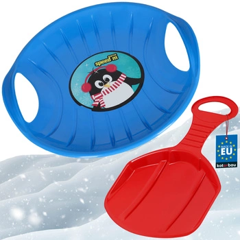 Sănii măr pentru alunecat albastru roșu set 2 buc.