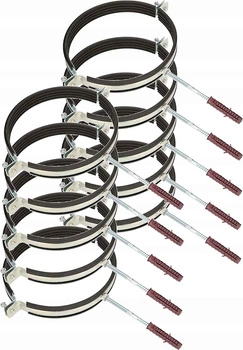 Clemă pentru țevi de 8" cu mâner de cauciuc - 10 buc.