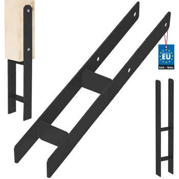 Baza stâlpului h pentru încastrare zincat negru 80 mm