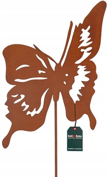 Fluture figurină ornament metalic grădină rugină