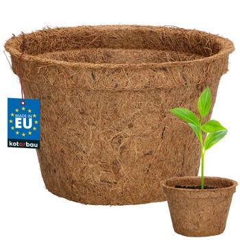 Hiveci de flori din fibre naturale de nucă de cocos fi 18 cm