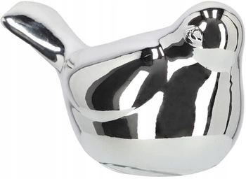 Pasăre figurină decorativă ceramică argint