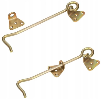 Închidere cu cârlig de ușă cu șurub 200 mm - 2 buc.