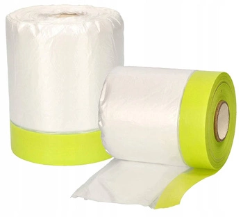 Folie de vopsire 85x33 prelată de protecție cu bandă adezivă - 2 buc.