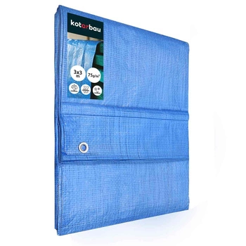 Prelată protectoare rezistentă groasă universală albastră 75 g/m2 3x3 m