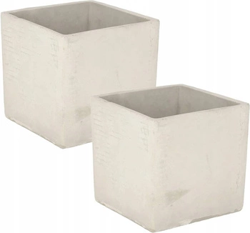 Set de 2 ghivece pentru plante din beton - 17 cm
