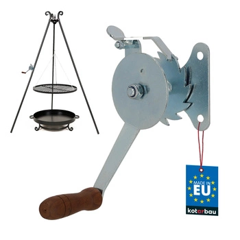 Rolă cu manivelă pentru reglarea grătarului de grătar