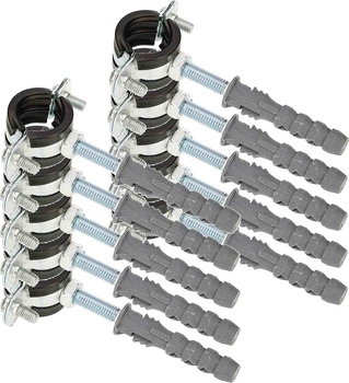 Clemă pentru țevi de 1/2" cu mâner de cauciuc - 10 buc.