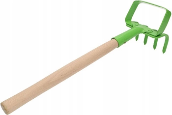 Greble de grădină cu mâner metalic rabatabil