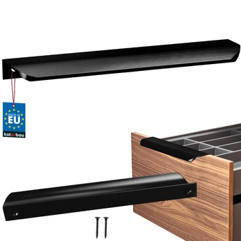 Mâner mobilier aluminiu negru mat 192/212 mm