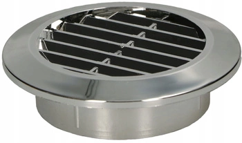 Grilaj de ventilație rotund fi 60 mm cu plasă - Culoare crom