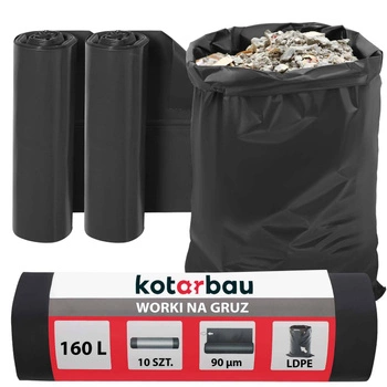 Saci de folie pentru moloz gunoi 160 l set de 2 buc.