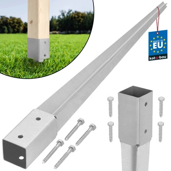 Stâlp de bază condus ancoră sol oțel 45x45x600 mm