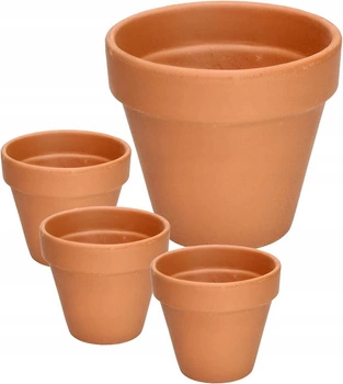 Oală de lut 13 oală ceramică teracotă - 4 buc.
