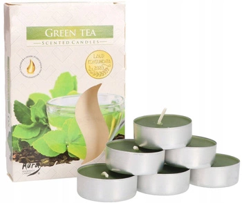 Set de încălzitoare de lumânări cu lumânări cu lumânări parfumate reîncărcabile ceai verde - 6 buc.