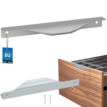 Mâner pentru mobilă modern aluminiu argintiu 160 mm