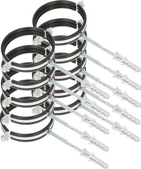 Clemă pentru țevi de 4" cu mâner de cauciuc - 10 buc.