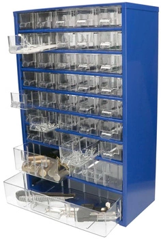 Dulap organizator pentru bancul de lucru cu 38 de sertare