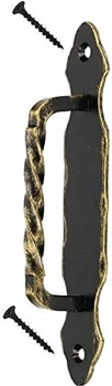 Antaba mâner de ușă din fier forjat negru auriu 190 mm