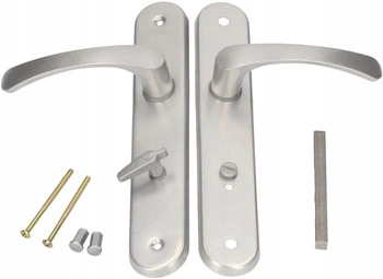 Mâner de ușă biszkopt 90 argint wc