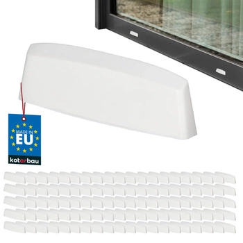 Capac de drenaj pentru ferestre PVC alb 36 mm set de 100 buc.