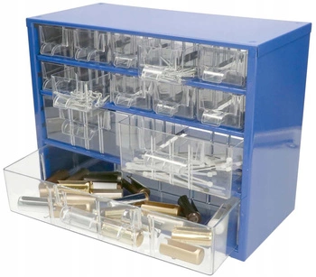 Dulap organizator pentru bancul de lucru cu 13 de sertare