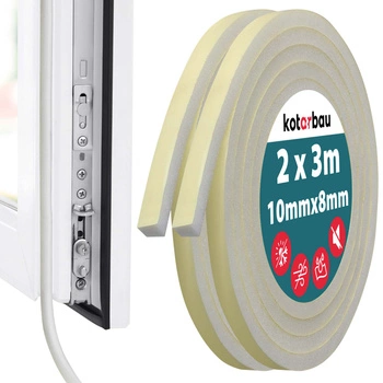 Garnitură de burete pentru fereastra ușii 8x10 mm x 3 m set de 2 buc.