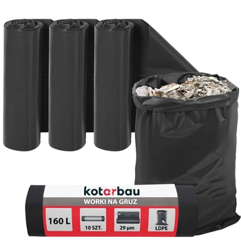 Saci de folie pentru moloz gunoi 160 l set de 3 buc.